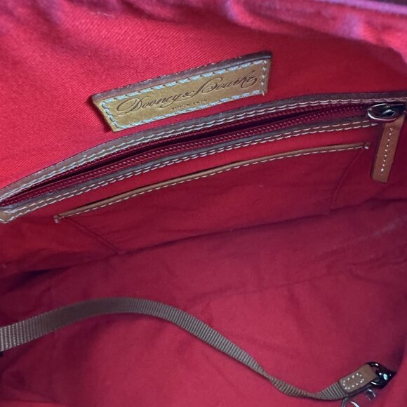 Dooney & Bourke Paige Hobo Bag Purse Dandelion Yellow Pebbled Leather Duck Logo - Picture 10 of 11